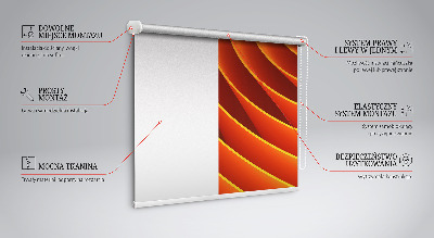 Binnengordijn in oranje abstracte uitvoering