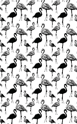 Rolgordijn voor balkondeur met zwarte flamingo's