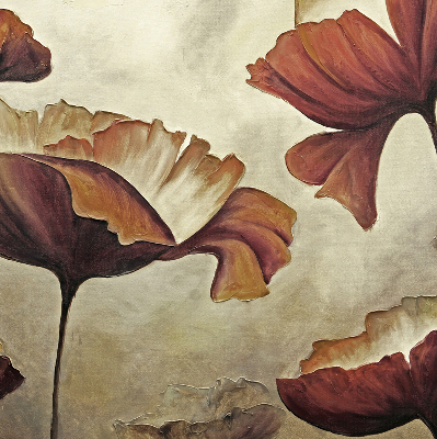 Binnenrolgordijn voor raam met bloemenprint