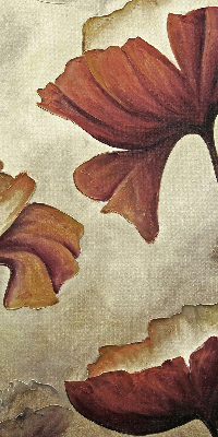 Binnenrolgordijn voor raam met bloemenprint