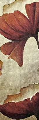 Binnenrolgordijn voor raam met bloemenprint