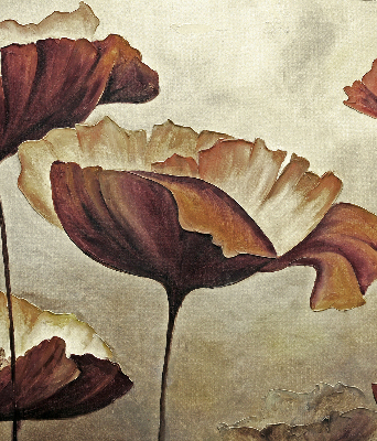 Binnenrolgordijn voor raam met bloemenprint