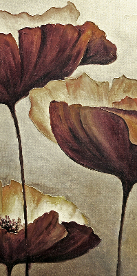 Binnenrolgordijn voor raam met bloemenprint