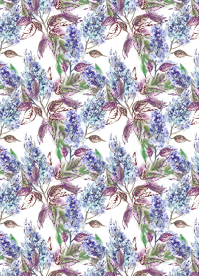Binnengordijn met zomerse bloemenprint