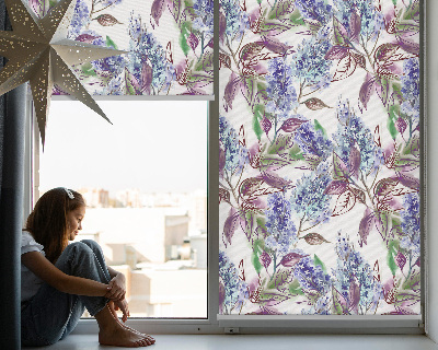Binnengordijn met zomerse bloemenprint