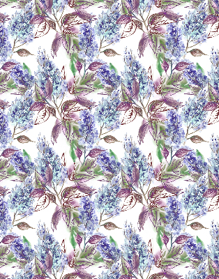 Binnengordijn met zomerse bloemenprint