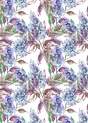 Binnengordijn met zomerse bloemenprint