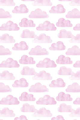 Stoffen rolgordijn in roze wolken