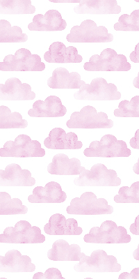 Stoffen rolgordijn in roze wolken
