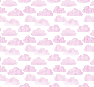 Stoffen rolgordijn in roze wolken