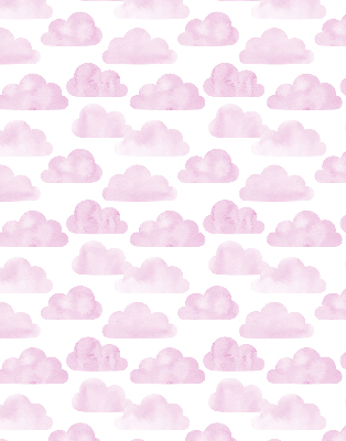 Stoffen rolgordijn in roze wolken