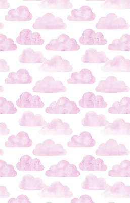 Stoffen rolgordijn in roze wolken