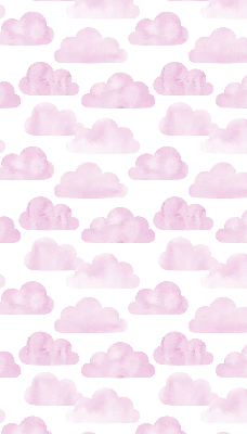Stoffen rolgordijn in roze wolken
