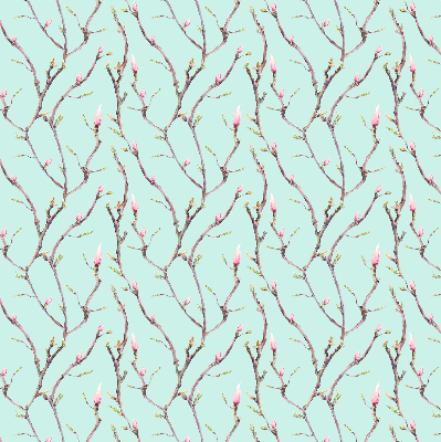 Rolgordijn voor balkondeur takjes