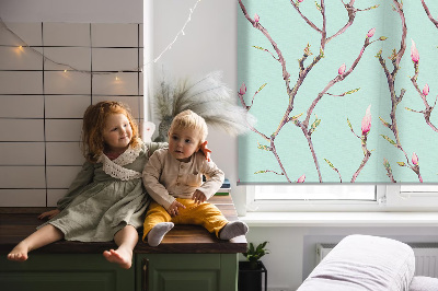Rolgordijn voor balkondeur takjes