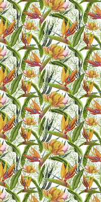 Binnenrolgordijn voor raam exotische planten