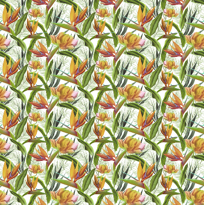 Binnenrolgordijn voor raam exotische planten