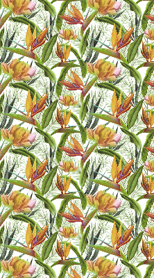 Binnenrolgordijn voor raam exotische planten