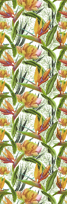 Binnenrolgordijn voor raam exotische planten