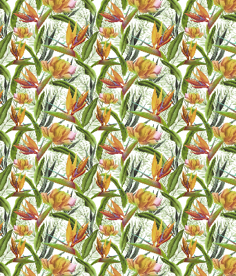 Binnenrolgordijn voor raam exotische planten