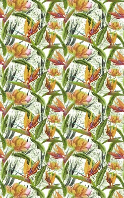 Binnenrolgordijn voor raam exotische planten
