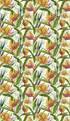 Binnenrolgordijn voor raam exotische planten