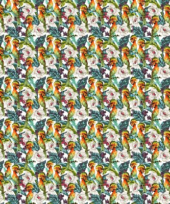 Binnenrolgordijn voor raam met vogels en bloemen