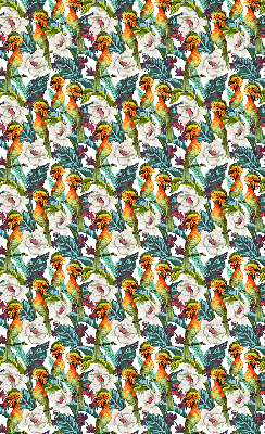 Binnenrolgordijn voor raam met vogels en bloemen