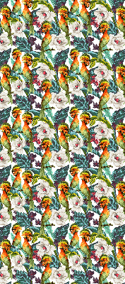 Binnenrolgordijn voor raam met vogels en bloemen
