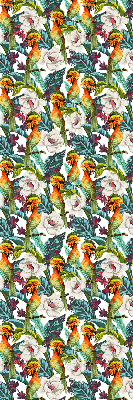 Binnenrolgordijn voor raam met vogels en bloemen