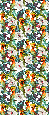 Binnenrolgordijn voor raam met vogels en bloemen