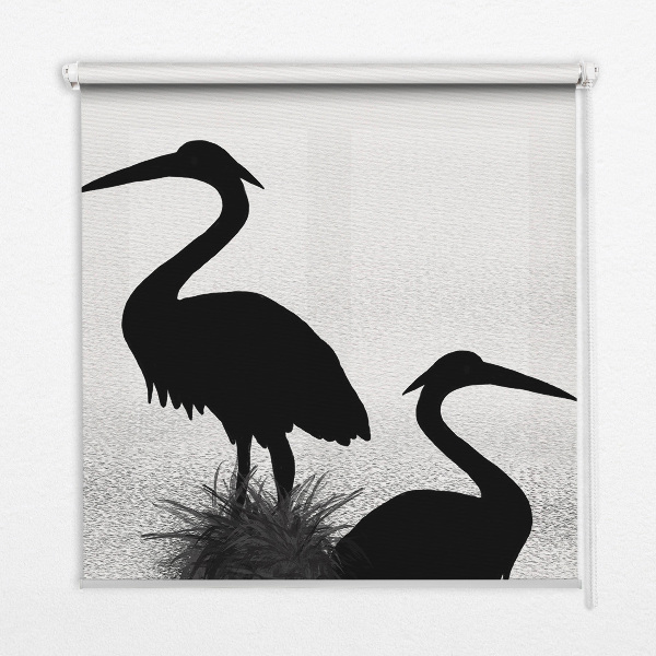 Binnenrolgordijn voor raam reigers