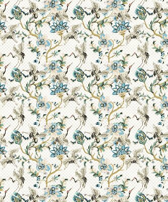Binnenrolgordijn met bloemen- en vogelprint
