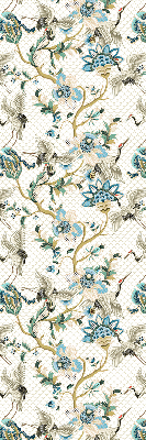 Binnenrolgordijn met bloemen- en vogelprint