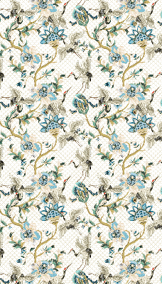 Binnenrolgordijn met bloemen- en vogelprint