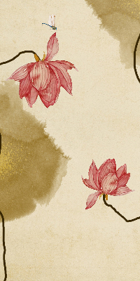 Binnenrolgordijn voor raam met bloemenprint