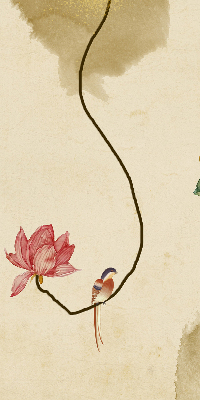 Binnenrolgordijn voor raam met bloemenprint