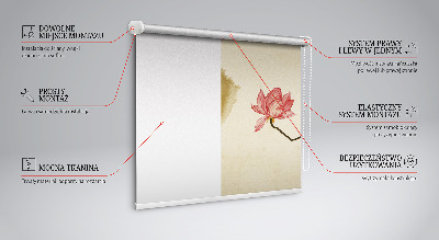 Binnenrolgordijn voor raam met bloemenprint