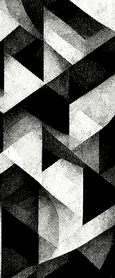 Binnenrolgordijn voor raam driehoeken in abstractie