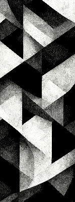 Binnenrolgordijn voor raam driehoeken in abstractie