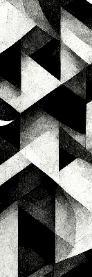 Binnenrolgordijn voor raam driehoeken in abstractie