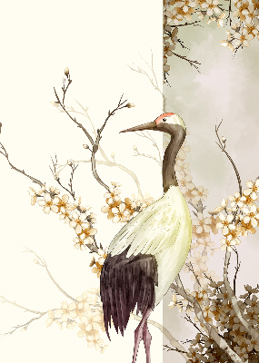 Rolgordijn voor balkondeur van een kraanvogel in de bush