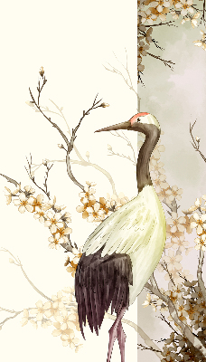 Rolgordijn voor balkondeur van een kraanvogel in de bush