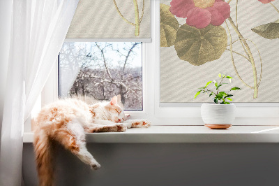 Binnenrolgordijn voor raam bloem