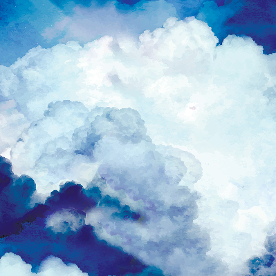 Binnengordijn wolken