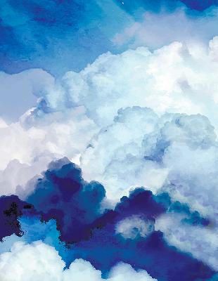 Binnengordijn wolken