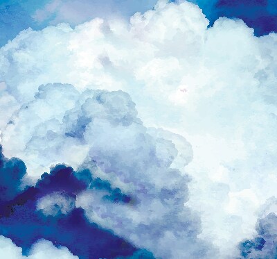 Binnengordijn wolken