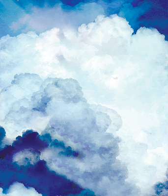 Binnengordijn wolken