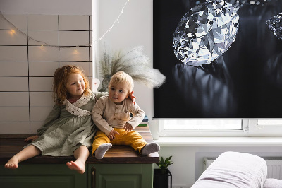 Verduisterend rolgordijn voor raam met diamanten en schittering
