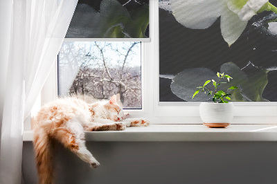 Verduisterend binnengordijn met orchideeën en elegante print